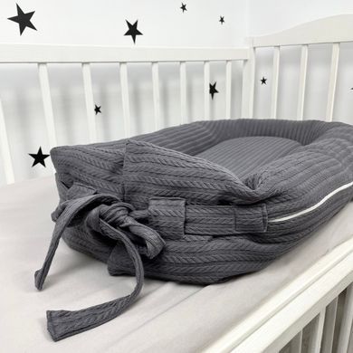 Кокон для новонародженого Soft OMK &laquo;Grey&raquo; + непромокаючий чохол на матрас