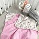 Махровое полотенце для девочки 70х70 см Oh My Kids "Зайчики" розовый
