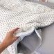Натуральна всесезонна ковдра зі зйомним утеплювачем 100х80 см Oh My Kids "Сірі Зірки" піке