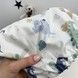 Сатиновая простыня в детскую кроватку 120х60 см Oh My Kids "Dino" мятная