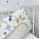 Сатиновая простыня в детскую кроватку 120х60 см Oh My Kids "Dino" мятная