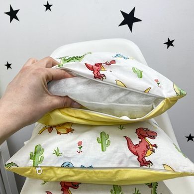 Комплект бортики+постільна білизна в дитяче ліжечко Oh My Kids &laquo;Динозаврики&raquo;