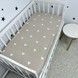 Тепле фланелеве простирадло на гумці 120х60 см Oh My Kids &laquo;Cute hearts&raquo; бежевий