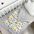 Плед для мальчика сезон осень-зима-весна 100х80 см Oh My Kids "Машинки" серый