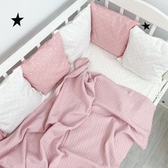 Літній комплект в дитяче ліжечко Oh My Kids «Dots» рожевий