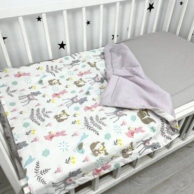 Детский плед из сатина Oh My Kids "Forest Animals"