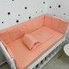 Защитные детские бортики в кроватку 120х60 см для девочки Oh My Kids Персиковый