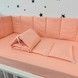 Защитные детские бортики в кроватку 120х60 см для девочки Oh My Kids Персиковый