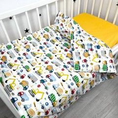 Підковдра 120х90 см для хлопчика Oh My Kids "Машинки будівельні"