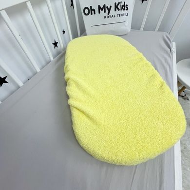 Махрова простиня в коляску на резинці Oh My Kids колір жовтий