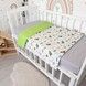 Натуральний дитячий плед 100х80 см для хлопчика Oh My Kids "Ракети" зелений