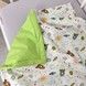 Натуральний дитячий плед 100х80 см для хлопчика Oh My Kids "Ракети" зелений