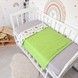 Натуральний дитячий плед 100х80 см для хлопчика Oh My Kids "Ракети" зелений
