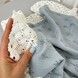 Муслиновый плед с хлопковым кружевом 90х70 см Oh My Kids "Сад" цвет джинс