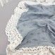 Муслиновый плед с хлопковым кружевом 90х70 см Oh My Kids "Сад" цвет джинс