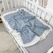 Муслиновый плед с хлопковым кружевом 90х70 см Oh My Kids "Сад" цвет джинс