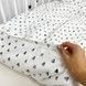 Детский сатиновый пододеяльник 120х90 см Oh My Kids "Black Hearts"