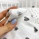 Детский сатиновый пододеяльник 120х90 см Oh My Kids "Black Hearts"