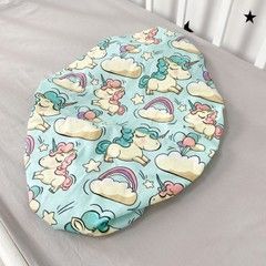 Простинь в коляску Oh My Kids Unicorn м'ятний