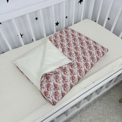Підковдра для дівчинки 140х110 см Oh My Kids "Ведмедики" пудровий
