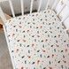 Мʼяке фланелеве простирадло 120х60 см на гумці Oh My Kids &laquo;Динозаврики&raquo;